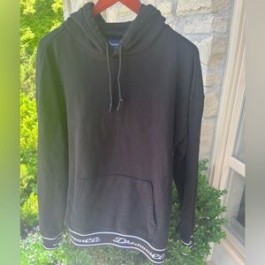 Dreamville Banded Sweatshirt Black Logo Trim Drawstring Hood Size L Excellent